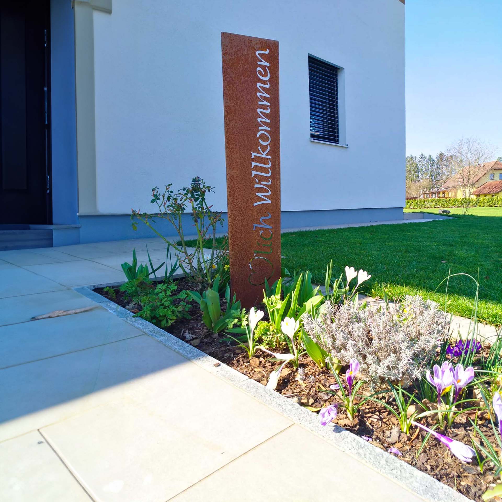 Prima Terra Gartenstele Rost mit Schriftzug