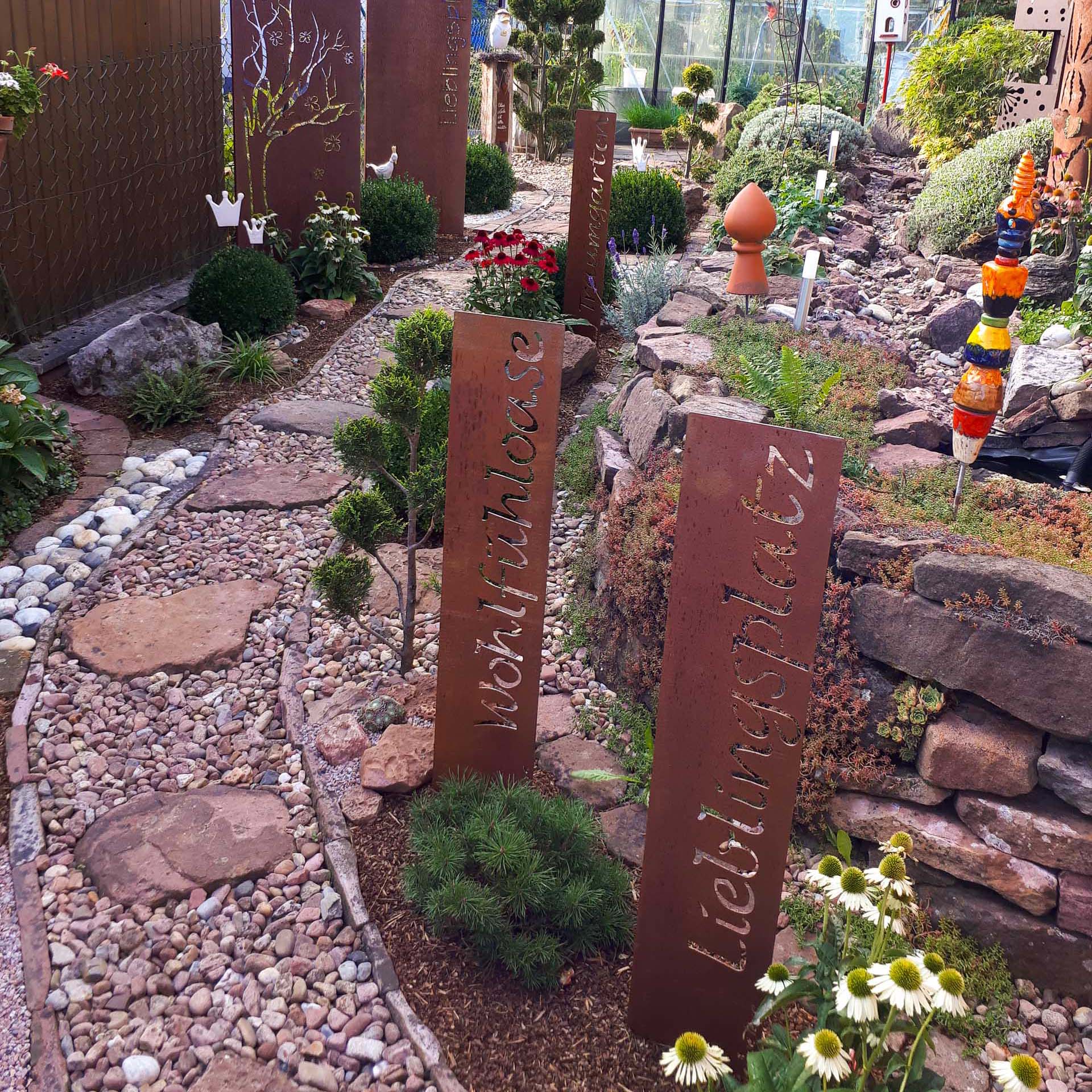 Prima Terra Gartenstele Rost mit Schriftzug