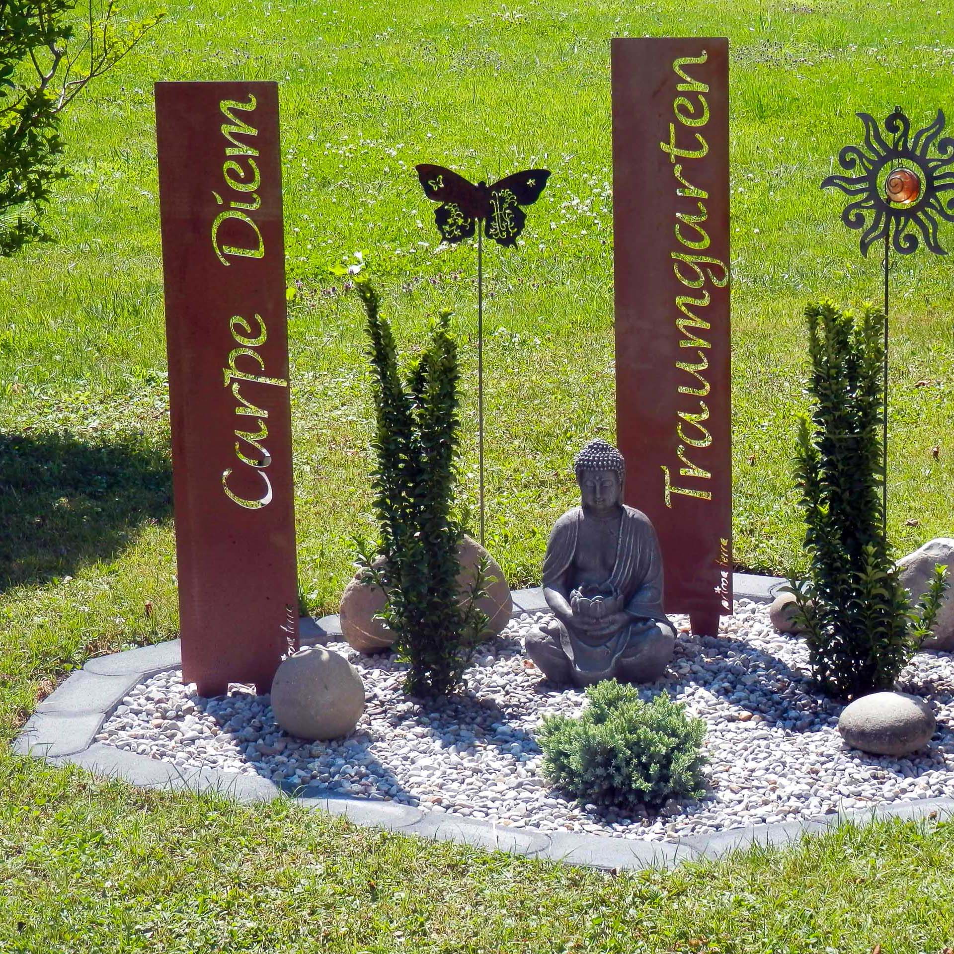 Prima Terra Gartenstele Rost mit Schriftzug