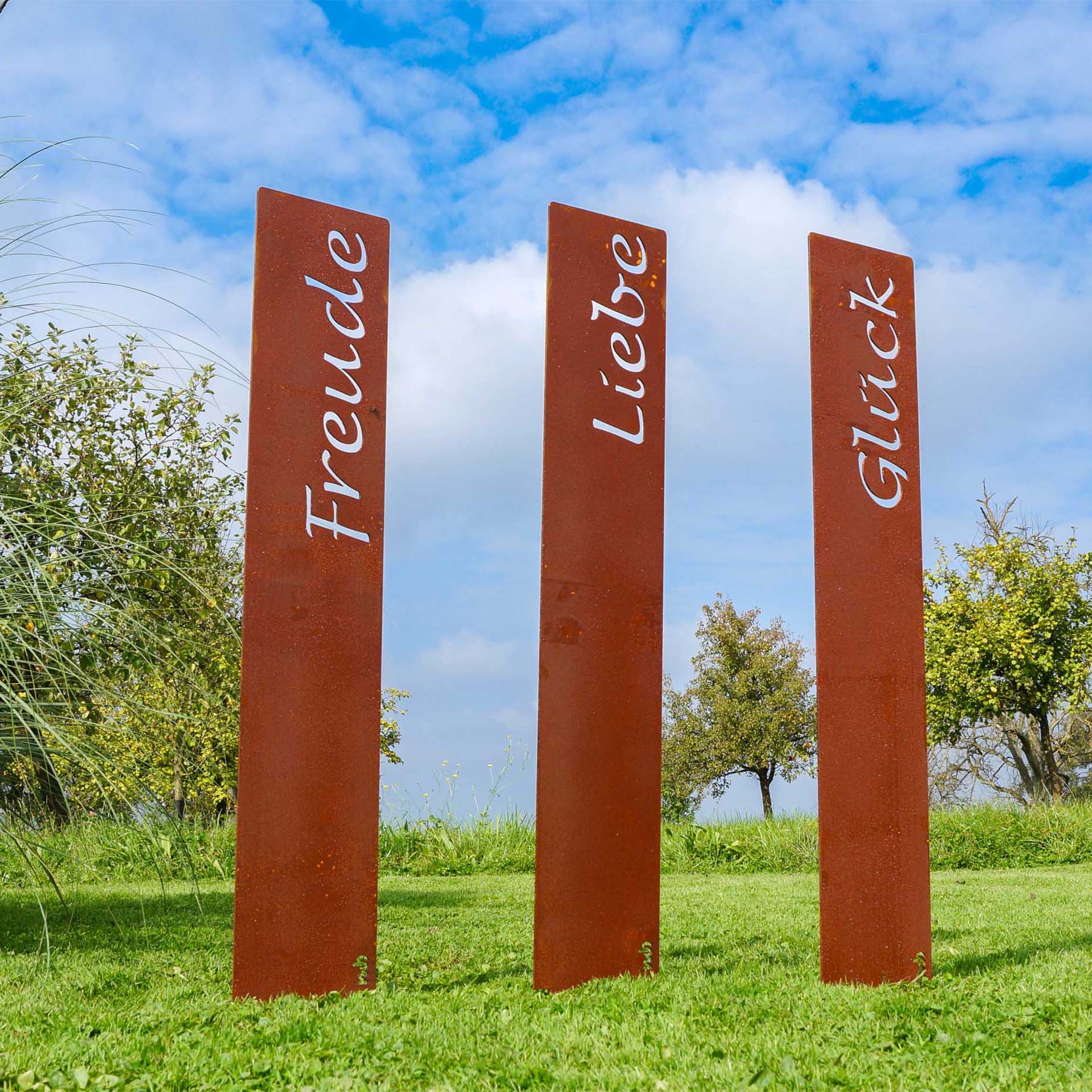 Prima Terra Gartenstele Rost mit Schriftzug