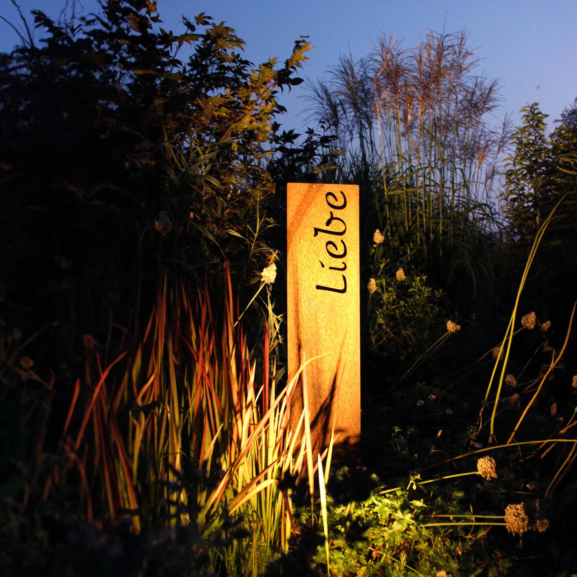 Prima Terra Gartenstele Rost mit Schriftzug